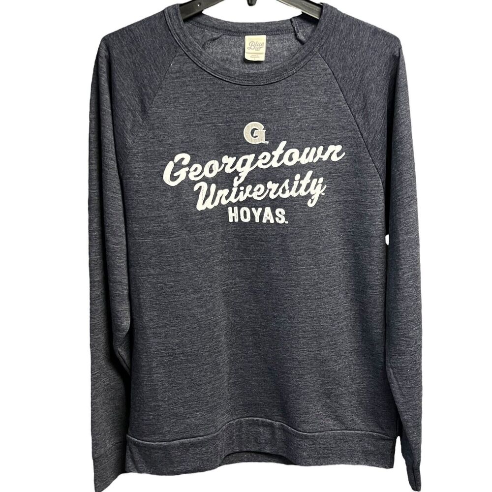 Blue 84 Sweatshirt Georgetown University Hoyas Navy Blue Long Sleeves Pullover